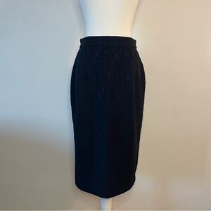 Lace Pencil Midi Skirt Black Jennifer Lopez Women’s Size 6 NEW